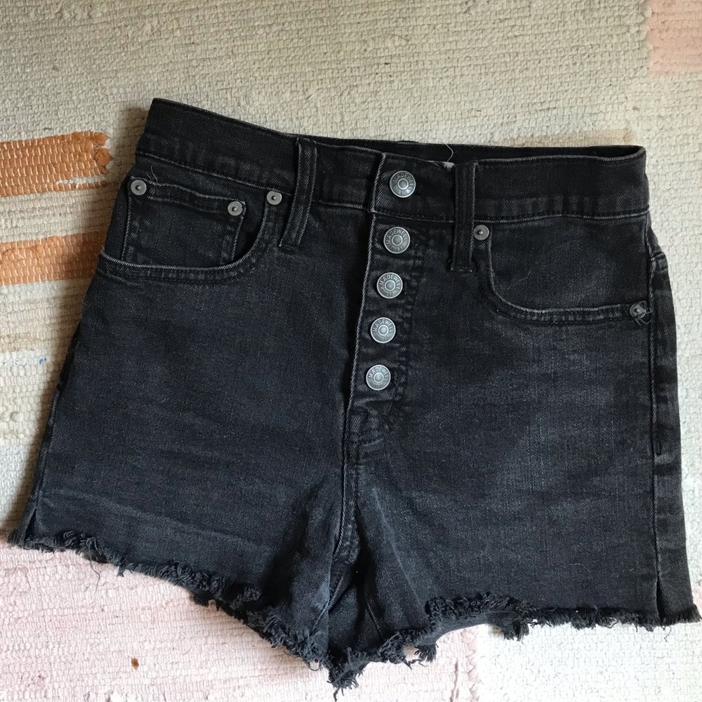 Madewell black Jean high waist shorts size 24